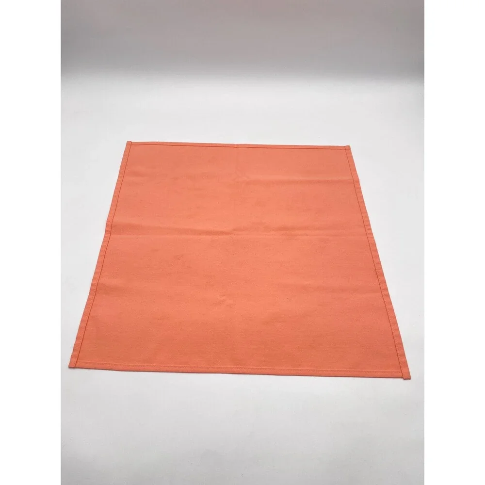 Set of 4 Peach Cotton Napkins